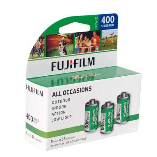 Fujifilm 600018965 Fujicolor Superia X-TRA 400 Color Negative Film (3 Pack)