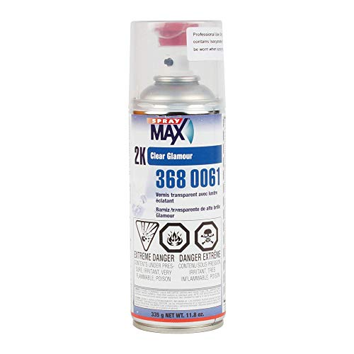 Spray Max 2K High Gloss Finish Clear Coat Spray Paint | Car Parts and Repair Refinishing Clear Coat for Permanent Sealing of Coated Surfaces | 3680061