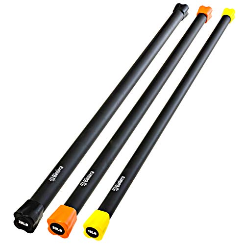 bintiva Workout Bar - Padded Exercise Weighted Total Body Bar