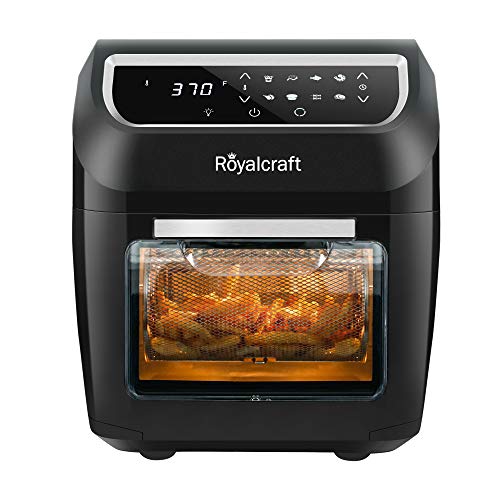 Large air fryer, 11.6QT air fryer with Rotisserie, Bake, Dehydrator, Auto Shutoff and 8 Touch Screen Preset, 8 Accessories