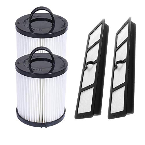 SaferCCTV Replacement EF6 HEPA Filter and Washable Reusable Cup Filter Vacuum Filter DCF-21 Replace#67821, 68931, 68931A, EF91 Compatible with Eureka Airspeed AS1000 Series Upright Vacuum Cleaners (2 Set)