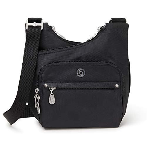 Baggallini BG Charlotte Crossbody Bag - Stylish, Lightweight, Adjustable-Strap Purse With Multiple Pockets and RFID Protection, Black