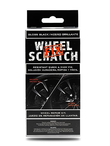 Wheel Scratch Fix Quick And Easy Wheel Touch Up Kit Wheel Paint Rim Paint Pen Wheel Repair Kit (Black (Gloss))