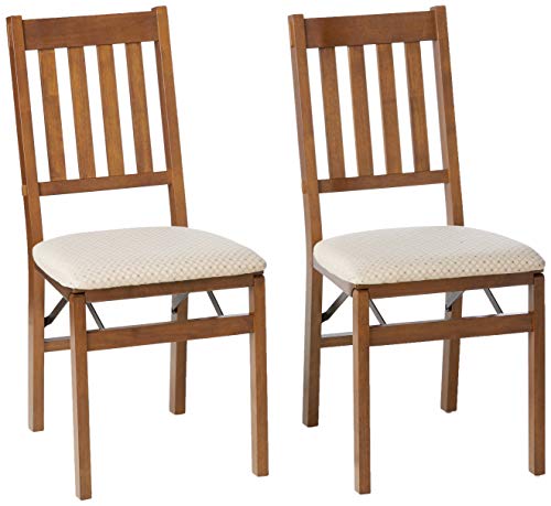 MECO STAKMORE Arts and Craft Folding Chair Fruitwood Finish, Set of 2 , 22.5 in x 17 in x 35.5 in