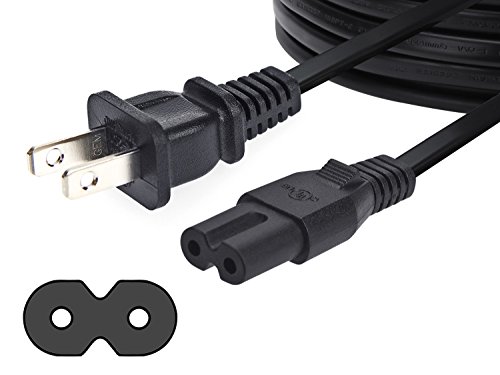 Amazon Basics Replacement Power Cable for PS4 Slim and Xbox One S / X - 12 Foot Cord, Black