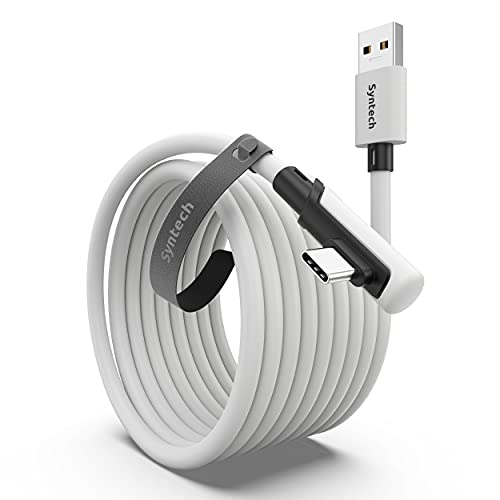 Syntech Link Cable 16 FT Compatible with Quest2/Pico 4 Accessories and PC/Steam VR, High Speed PC Data Transfer, USB 3.0 to USB C Cable for VR Headset and Gaming PC