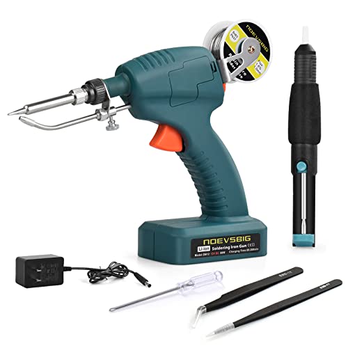 NEWACALOX Soldering Gun Kit, Automatic Solder Iron with Stand Base for Electronics Repair