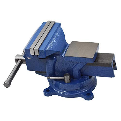 findmall 5' Bench Vise with Anvil 360° Swivel Locking Base Table Top Clamp Heavy Duty Vice Swivel Base Bench