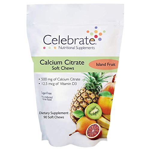 Celebrate Vitamins Calcium Citrate Soft Chews - 500 mg - Island Fruit - 90 Count