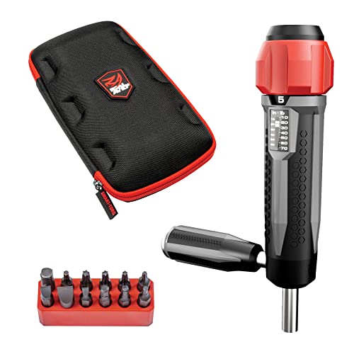Real Avid Gunsmithing Torque Wrench Kit | All in One Torq Driver Tool with Screwdriver Bit Set & Accurate 1 Inch/Pound Setting for Precision Scope Mounting. Premium KIT.