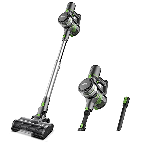 TOPPIN Stick Vacuum Cleaner Cordless - Tangle-Free 6 in 1 Powerful 12Kpa Suction Stick Vacuum, Lightweight and Large Capacity, Up to 28min Runtime, Ideal for Home Hard Floor Carpet Car Pet
