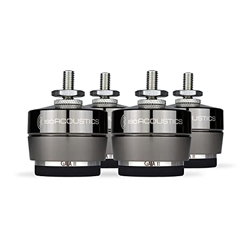 IsoAcoustics Gaia Series Isolation Feet for Speakers & Subwoofers (Gaia II, 120 lb max) – Set of 4