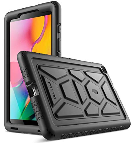 Poetic Turtleskin Heavy Duty Case Designed for Galaxy Tab A 8.0 Inch 2019 Without S Pen (SM-T290/SM-T295), Rugged Shockproof Drop Protection Kids Friendly Protective Silicone Cover Case, Black