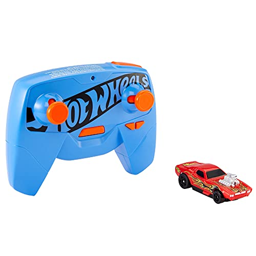 Hot Wheels RC Car, Remote-Control Rodger Dodger in 1:64 Scale, Race On and Off Hot Wheels Track, Includes Track Adapter​​