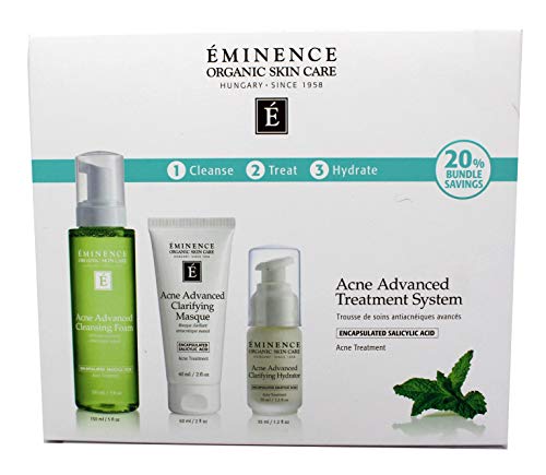 Eminence Organic Skincare Acne Advanced Treatment System, 3 Fl Oz, 3 Count