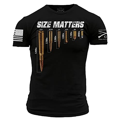 Grunt Style Size Matters - Men's T-Shirt (Black, X-Large)