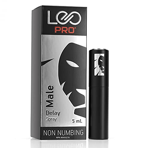 LEO PRO Desensitizing Delay Spray for Men Non Numbing. Natural Climax Control to Last Longer in Bed - Maximized Sensation. Male Genital Desensitizer Spray: Helps Premature Orgasm | 50 Sprays (5mL)