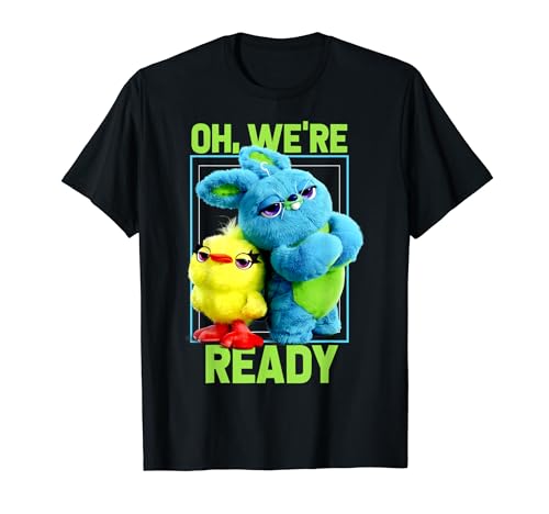 Pixar Toy Story 4 Ducky & Bunny Oh, We're Ready Graphic Tee T-Shirt