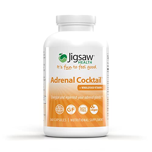 Jigsaw Health Adrenal Cocktail with Whole-Food Vitamin C, 360 Capsules