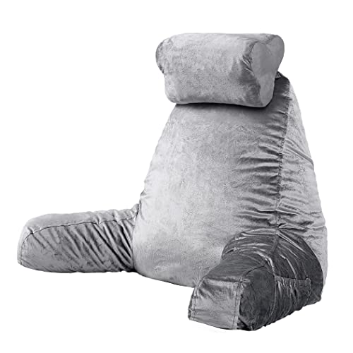 Springcoo Reading Pillow-Shredded Foam Reading Pillow with Detachable Neck Roll Pillow-Great Support for Reading, Relaxing, Watching TV