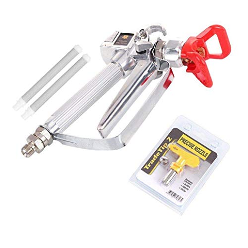 Airless Spray Gun High Pressure with 517 Tips and tip Guard,2 x Airless Paint Spray Gun Filter