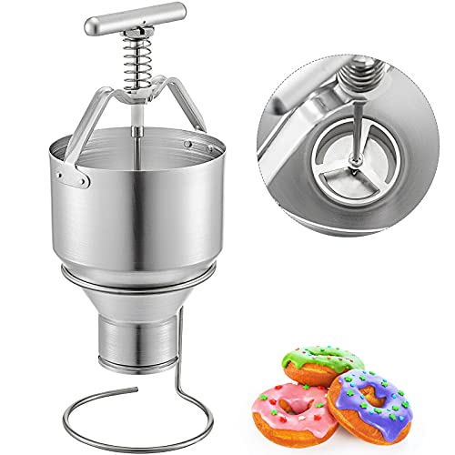 35mm With 6 Adjustment Manual Donut Depositor Dropper Plunger Dough Batter Dispenser Hopper