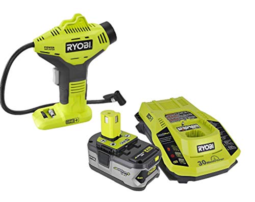 Ryobi 18-Volt ONE+ Cordless Power Inflator with Battery and Charger Combo (Bulk Packaged)