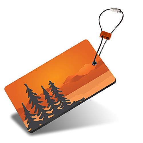 Lewis N. Clark Travel Green Luggage Tag and Suitcase Identifiers for Women and Men, Carry on, Backpack and More, Orange Trees, 1-Pack
