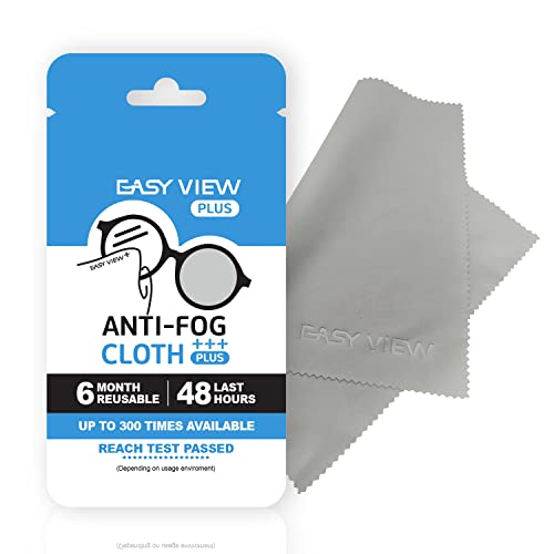 EASY VIEW+ Anti-Fog Microfiber Cloth- For Glasses Goggles Motorcycle Helmet Camera Lens