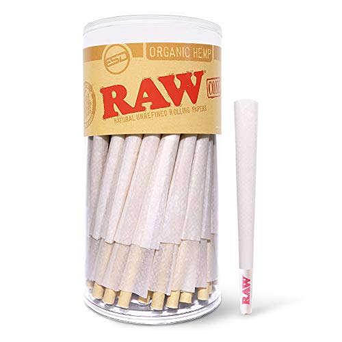 RAW Cones Organic King Size | 100 Pack | Pre Rolled Papers with Tips Included