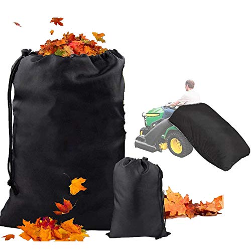 Leaf Bag for Lawn Tractor 54 Cubic Feet Includes Speed Zipper for Fast Cleanup and Clean Out, Double-Sided Nylon Material Leaf Bag Capacity Black