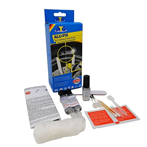 ATG Wheel Repair Kit for Rim Scratch & Rim Dent Scratch Repair, Curb Rash Repair Kit, Car Paint Scratch Repair, Quick Dry, Firm and Lasting, Silver Paint Rim Scratch Repair Kit Rim Scratch Repair