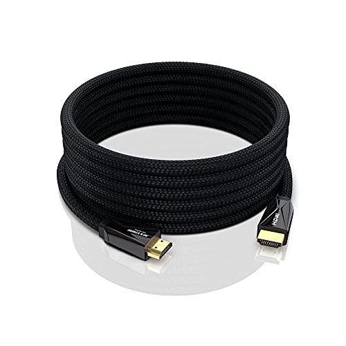 HDMI Cable 4K Ultra HD 75 Foot Nylon Braided HDMI 2.0 Cable, High Speed 18Gbps 4K@60Hz HDR, 3D, 2160p, 1080p, HDCP 2.2, ARC, HDMI Cables for Monitors, HDTV