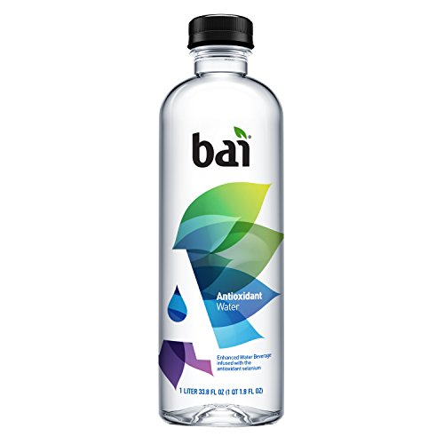 Bai Antioxidant Water, Alkaline Water, Infused with the Antioxidant Mineral Selenium, Purified Water with Electrolytes added for Taste, pH Balanced to 7.5 or Higher, 12 Count (Pack of 1)