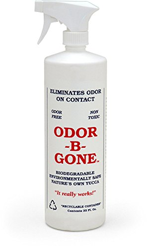 Odor-B-Gone - Cat Urine & Pet Odor Remover Spray - All Natural 100% Safe for Pets and Kids - Odor-Free - No Dyes or Perfumes - 32 oz Spray Bottle