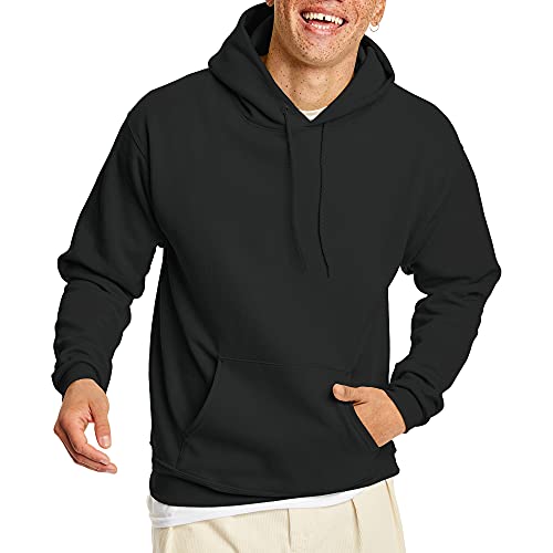 Hanes mens Pullover Ecosmart Hooded athletic sweatshirts, Black, 3X-Large US