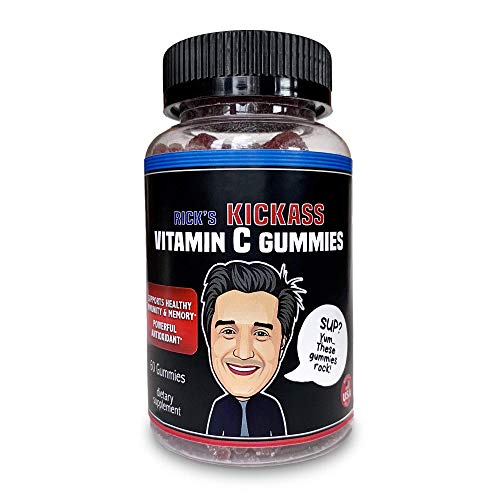 Ricks SUPPS - Kickass Vitamin C Gummies - Immune Support Booster - Super Yummy - for Adults & Kids - with Echinacea Antioxidant - Zinc - Chewable Gummy Vitamin C - As MOM's say'TAKE Your Vitamin C'!