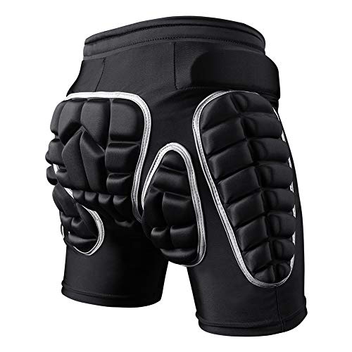 Protection Hip 3D Padded Protective Shorts for Snowboard Skate and Ski Black