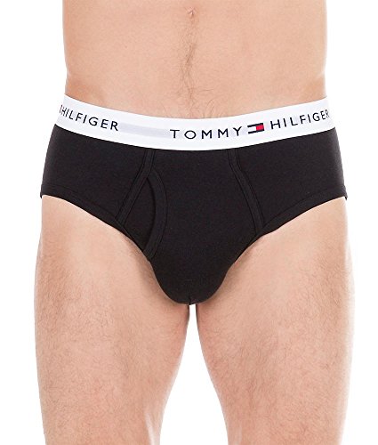 Tommy Hilfiger Men's 4-Pack Cotton Brief, Black, X-Large