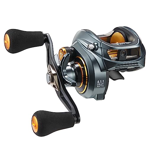 Piscifun Alijoz Baitcaster Fishing Reel, 300 Size Aluminum Frame Baitcasting Reel, 33Lbs Max Drag, 8.1:1 Gear Ratio, Freshwater & Saltwater Low Profile Casting Reel for Musky for Musky (Right Handed)