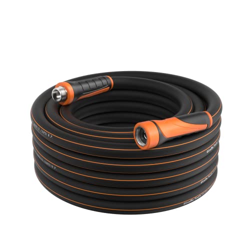 Giraffe Tools Garden Hose 50ft x 5/8', Water Hose Heavy Duty, Flexible, Lightweight Hybrid Hose with Swivel Grip Handle, Male to Female Fittings