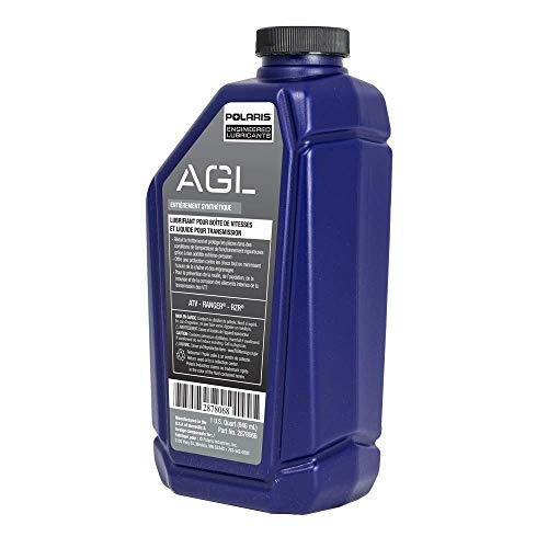 Polaris AGL Full Synthetic Automatic Gearcase Lubricant and Transmission Fluid for Off Road Vehicles With 4 Stroke Engine, 1 Quart, Qty 1, for ATV UTV SxS Maintenance - 2878068