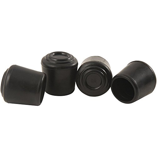 SoftTouch Rubber Leg Tip (4 Piece), 1', Black