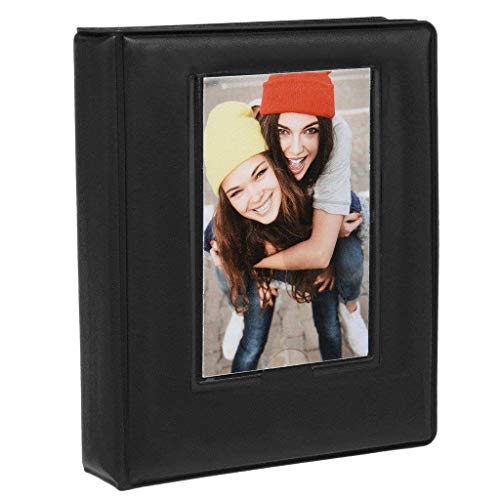 Zink 2x3 Photo Album 64-Pocket Mini Photo Album w/ Transparent Window Cover for 2”x3” ZINK Zero Ink Photo Paper Compatible with Kodak, Lifeprint, Polaroid, HP, Canon, Fujifilm 2x3' Photos