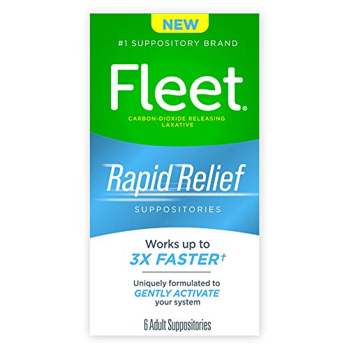 Fleet Rapid Relief Suppositories for Adult Constipation, 6 Count