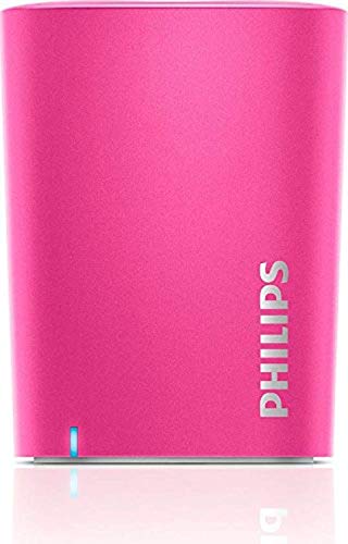 Philips BT100P/27 Wireless Mini Portable Bluetooth Speaker, (Pink)