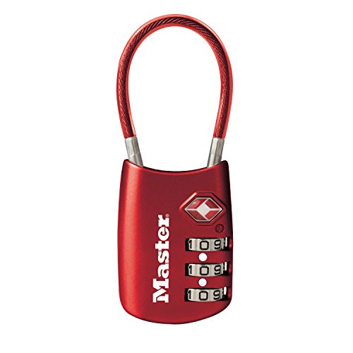 Master Lock 4688D Set Your Own Combination TSA Approved Luggage Lock, 1 Pack, Red