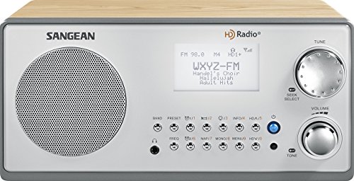 Sangean HDR-18 HD Radio/FM-Stereo/AM Wooden Cabinet Table Top Radio (Renewed)