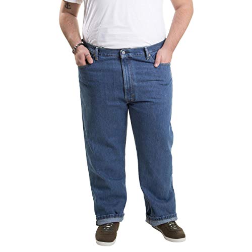 Levi's Men's 505 Regular Fit Jeans (Also Available in Big & Tall), Medium Stonewash, 46W x 38L