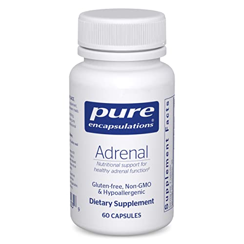 Pure Encapsulations Adrenal Cortex Supplement - Supplement to Support Cortisol Health, Energy Levels, Stress Moderation, and Adrenal Gland Function* - with Bovine Whole Adrenal & Cortex - 60 Capsules